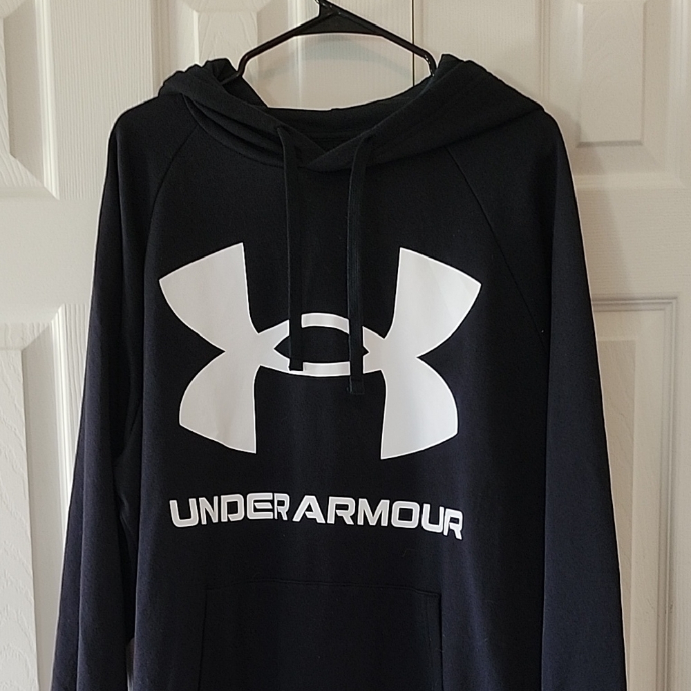 Under Armour Black Hoodie with White Logo